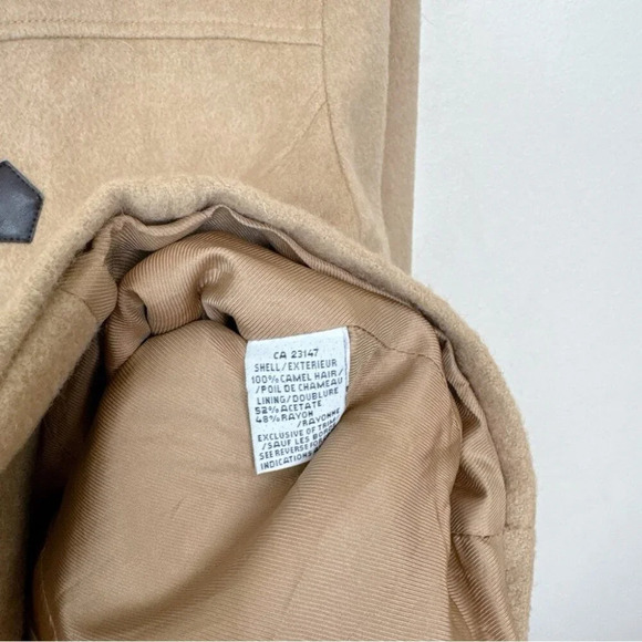 Talbots Womens 12 Pure Camel Hair Brown Short Peacoat Jacket - Picture 6 of 16